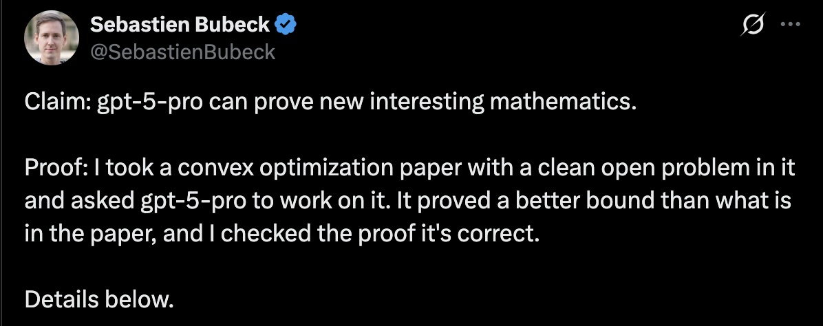 A claim of AI Math supremacy