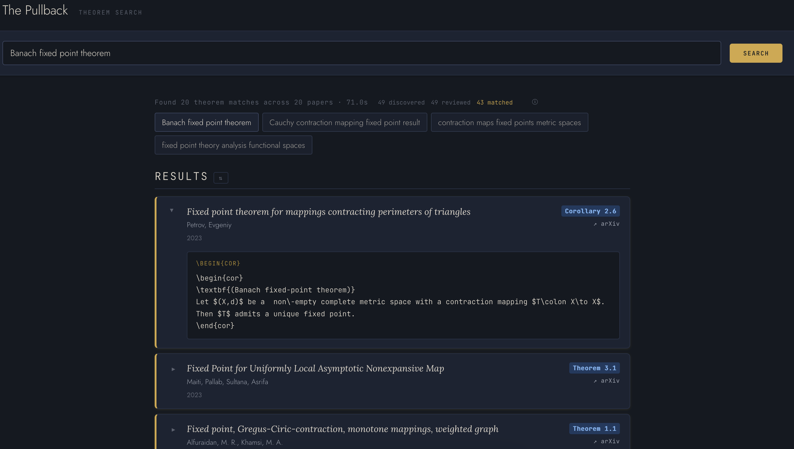 Pullback homepage