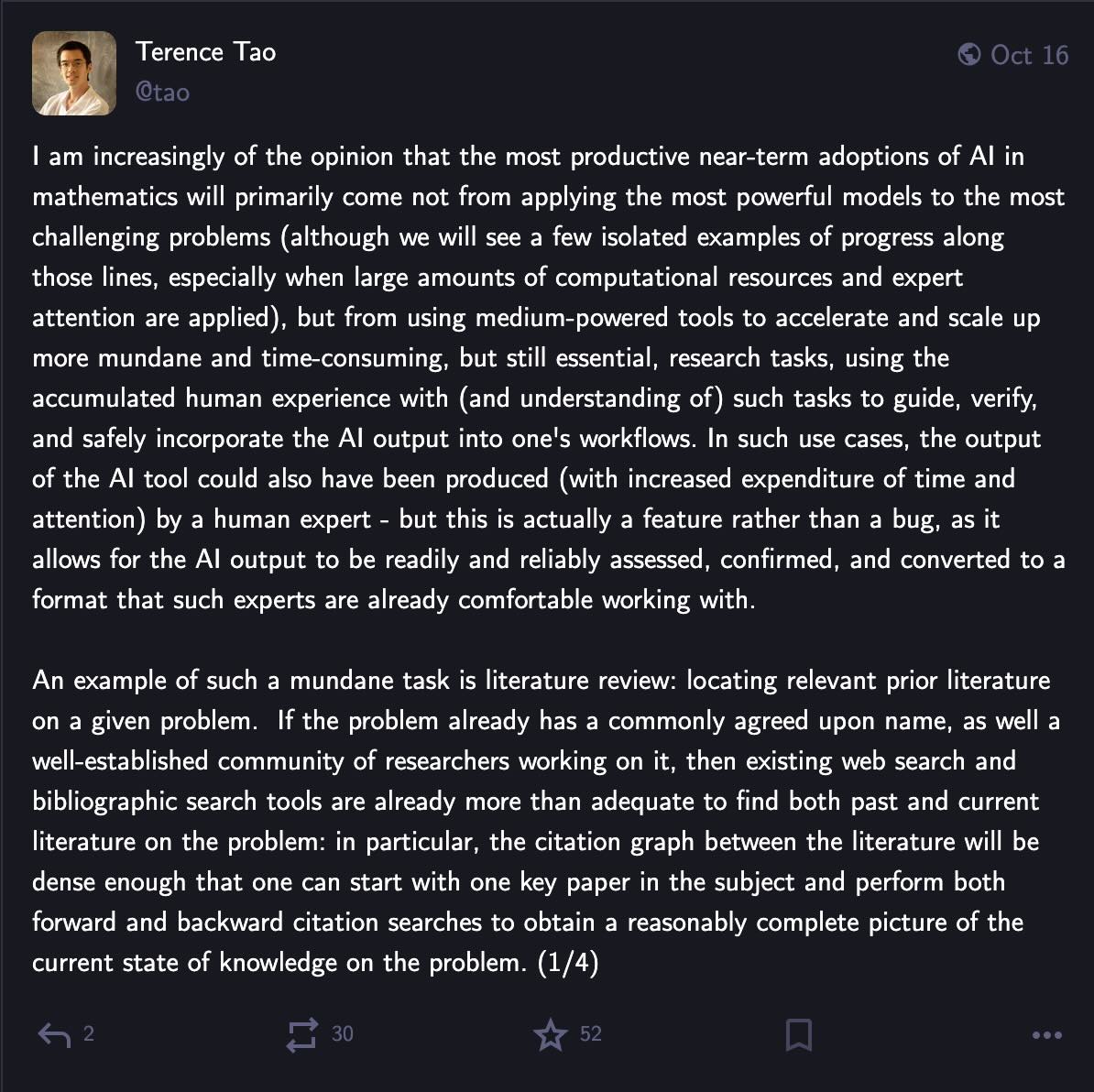 Terence Tao on the future of AI in math